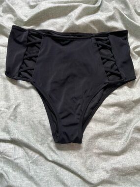 Shade & Shore black high waist bikini bottom